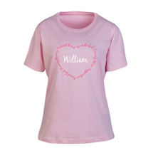 Alternate Image 2 for Personalized 'Your Name' Attributes Heart Shirt