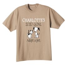 Alternate Image 1 for Personalized 'Your Name'  Goal Shirt - Adopt a Pet