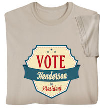 Alternate Image 2 for Personalized 'Your Name' Vote for President Retro Shirt