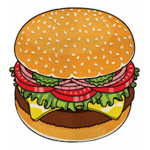 Alternate Image 1 for Round Beach Towel - Hamburger