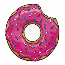 Alternate Image 1 for Round Beach Towel - Donut