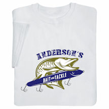 Alternate Image 2 for Personalized 'Your Name' Bait and Tackle Shirt