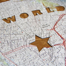 Alternate image Personalized World's Greatest Dad Map Puzzle - Centered on any address you choose.