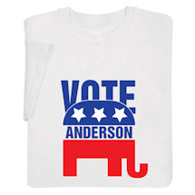 Alternate Image 2 for Personalized "Your Name" Election - Elephant T-Shirt or Sweatshirt