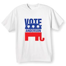 Alternate Image 1 for Personalized "Your Name" Election - Elephant T-Shirt or Sweatshirt