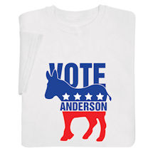 Alternate Image 2 for Personalized "Your Name" Election - Donkey T-Shirt or Sweatshirt