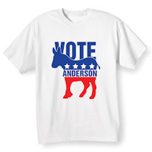 Alternate Image 1 for Personalized "Your Name" Election - Donkey T-Shirt or Sweatshirt