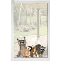 Woodland Animals Window Decal Cling - Raccoon & Friends Vinyl Sticker