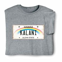 Personalized State License Plate T-Shirt or Sweatshirt - Hawaii