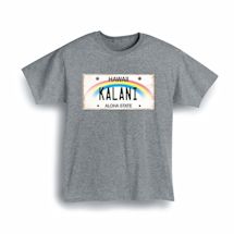 Alternate image for Personalized State License Plate T-Shirt or Sweatshirt - Hawaii