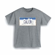 Alternate image for Personalized State License Plate T-Shirt or Sweatshirt - Iowa