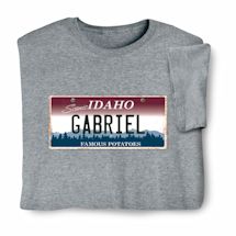 Product Image for Personalized State License Plate Shirts - Idaho