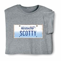 Alternate image for Personalized State License Plate T-Shirt or Sweatshirt - Kentucky