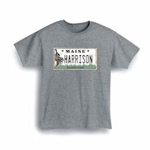 Alternate image Personalized State License Plate T-Shirt or Sweatshirt - Maine
