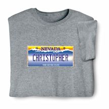 Product Image for Personalized State License Plate Shirts - Nevada
