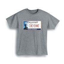 Alternate image for Personalized State License Plate T-Shirt or Sweatshirt - Oklahoma