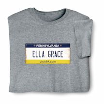 Personalized State License Plate Shirts - Pennsylvania