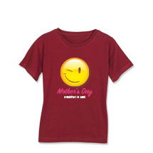 Alternate Image 2 for Personalized Winking Smiley Face Emoji Shirt