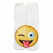 Alternate image Emojicon Crew Socks- Wink