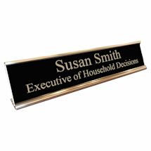 Alternate Image 1 for Personalized Desk Sign - Executive Of Household Decisions