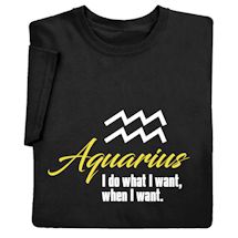 Alternate image for Horoscope T-Shirt or Sweatshirt - Aquarius
