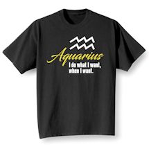 Alternate Image 2 for Horoscope Shirts - Aquarius