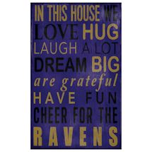 In This House NFL Wall Plaque-Baltimore Ravens