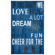 In This House NFL Wall Plaque-Detroit Lions