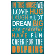 In This House NFL Wall Plaque-Miami Dolphins