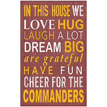 In This House NFL Wall Plaque-Washington Commanders