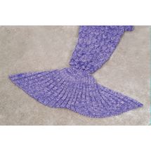 Alternate image Knit Mermaid Tail Knit Blanket - Purple