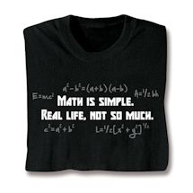 Alternate image Math Is Simple Shirts