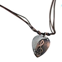Alternate image Treble Clef Necklace And Earring Set