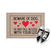 Alternate image High Cotton Front Door Welcome Mats - Beware of Dog, He May Fall in Love with your Leg