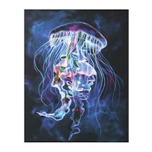 Alternate image Led Light Up Jellyfish Picture - Canvas Wall Art - 15.75" x 19.75"