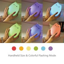 Alternate image for Color Changing LED Tap Cat Night Light - Tap On/Off
