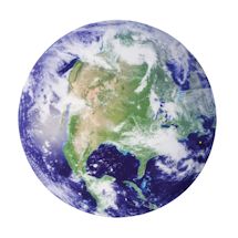 Alternate image Earth & Moon 18in. Round Throw Pillow Covers - Sold Separately
