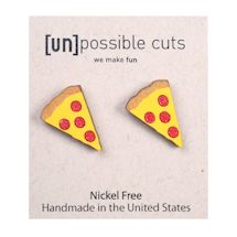 Alternate image Wood Cut Food-Fun Earrings