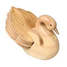 Alternate image Wooden Swan Coaster Holder