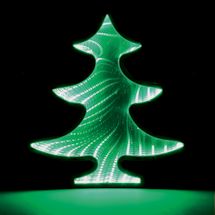 Alternate image Light-Up Christmas Tree Mirror Tunnel