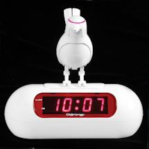 Alternate image White Robot Bird Digital Alarm Clock