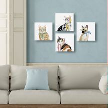 Alternate image Spectacled Cats Canvas Print Set
