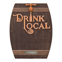 Alternate Image 1 for Personalized Drink Local Barrel Plaque