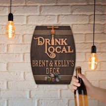 Product Image for Personalized Drink Local Barrel Plaque