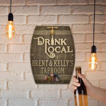 Alternate Image 7 for Personalized Drink Local Barrel Plaque