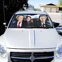 Alternate image Donald Trump, Kim Jong Un & Vladimir Putin Car Sunshade