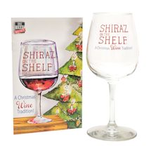 Product Image for Shiraz on the Shelf Wine Glass and Book Gift Set
