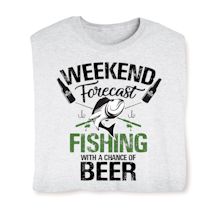 Product Image for Fishing With a Chance of Beer Weekend Forecast Shirts
