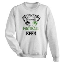 Alternate Image 1 for Football With a Chance of Beer Weekend Forecast Shirts