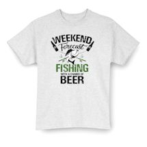 Alternate Image 2 for Fishing With a Chance of Beer Weekend Forecast Shirts